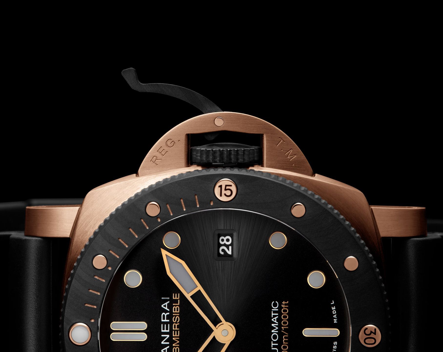 Panerai Submersible  Black Dial 44 mm Automatic Watch For Men - 5