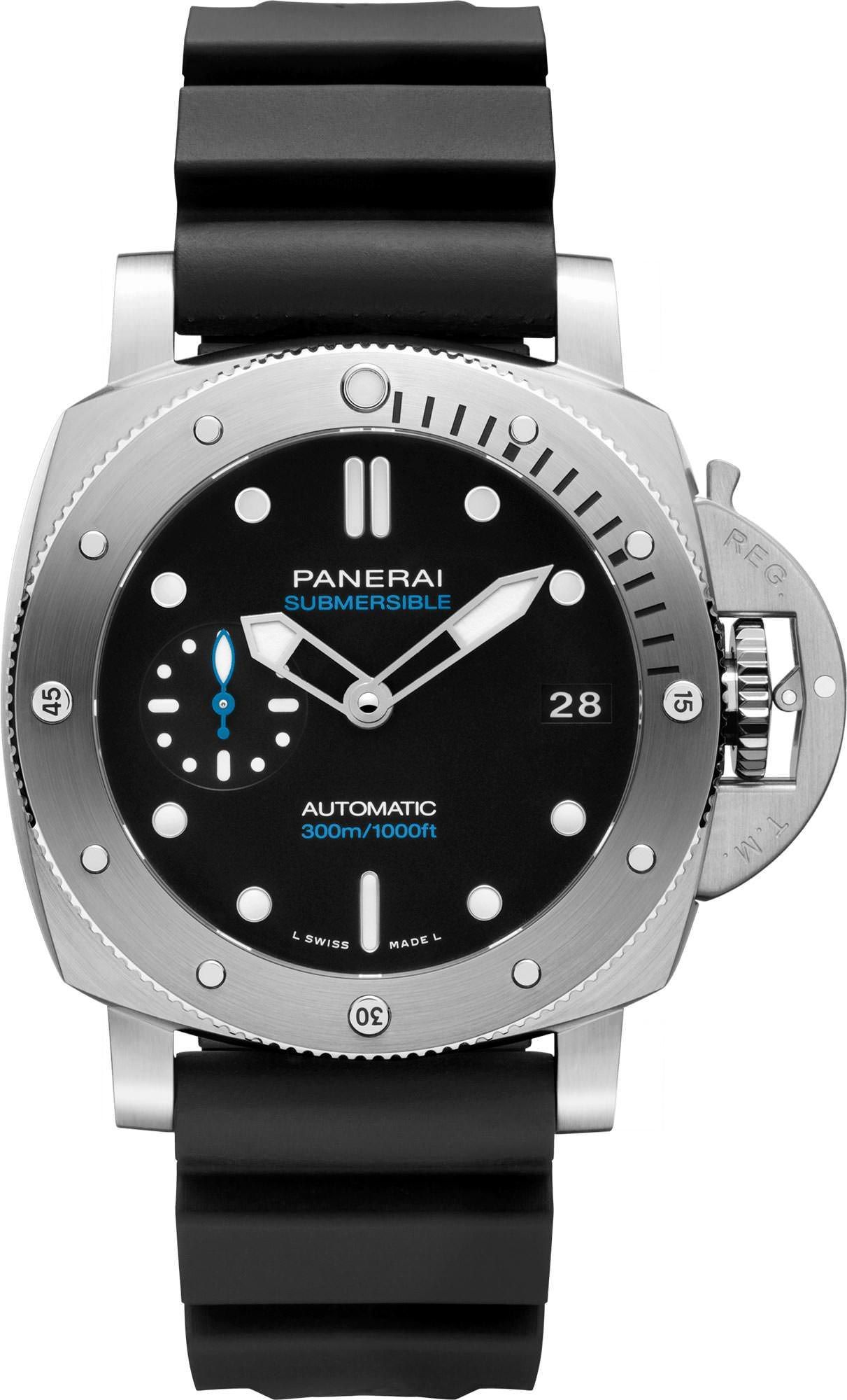 Panerai Submersible  Black Dial 42 mm Automatic Watch For Men - 1