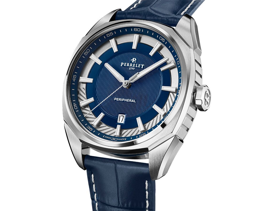Perrelet Lab Peripheral 3 Hands & Date Blue Dial 42 mm Automatic Watch For Men - 2