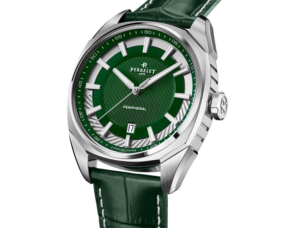 Perrelet Lab Peripheral 3 Hands & Date Green Dial 42 mm Automatic Watch For Men - 2