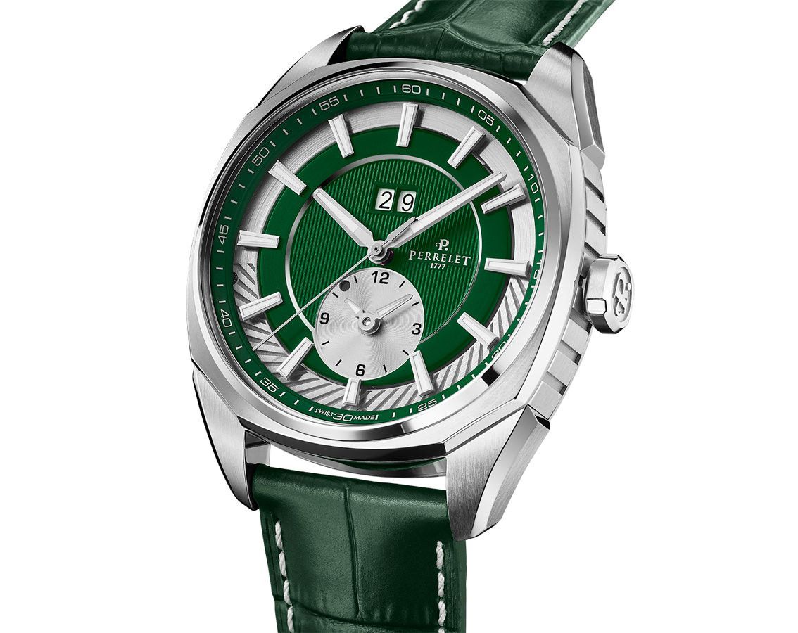 Perrelet Lab Peripheral Dual Time Big Date Green Dial 42 mm Automatic Watch For Men - 2