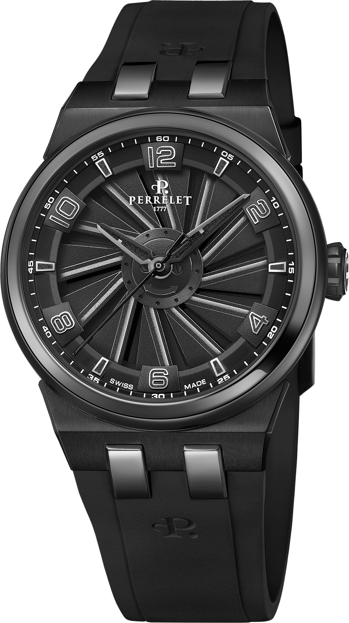 Perrelet Titanium 41 41 mm Watch in Black Dial