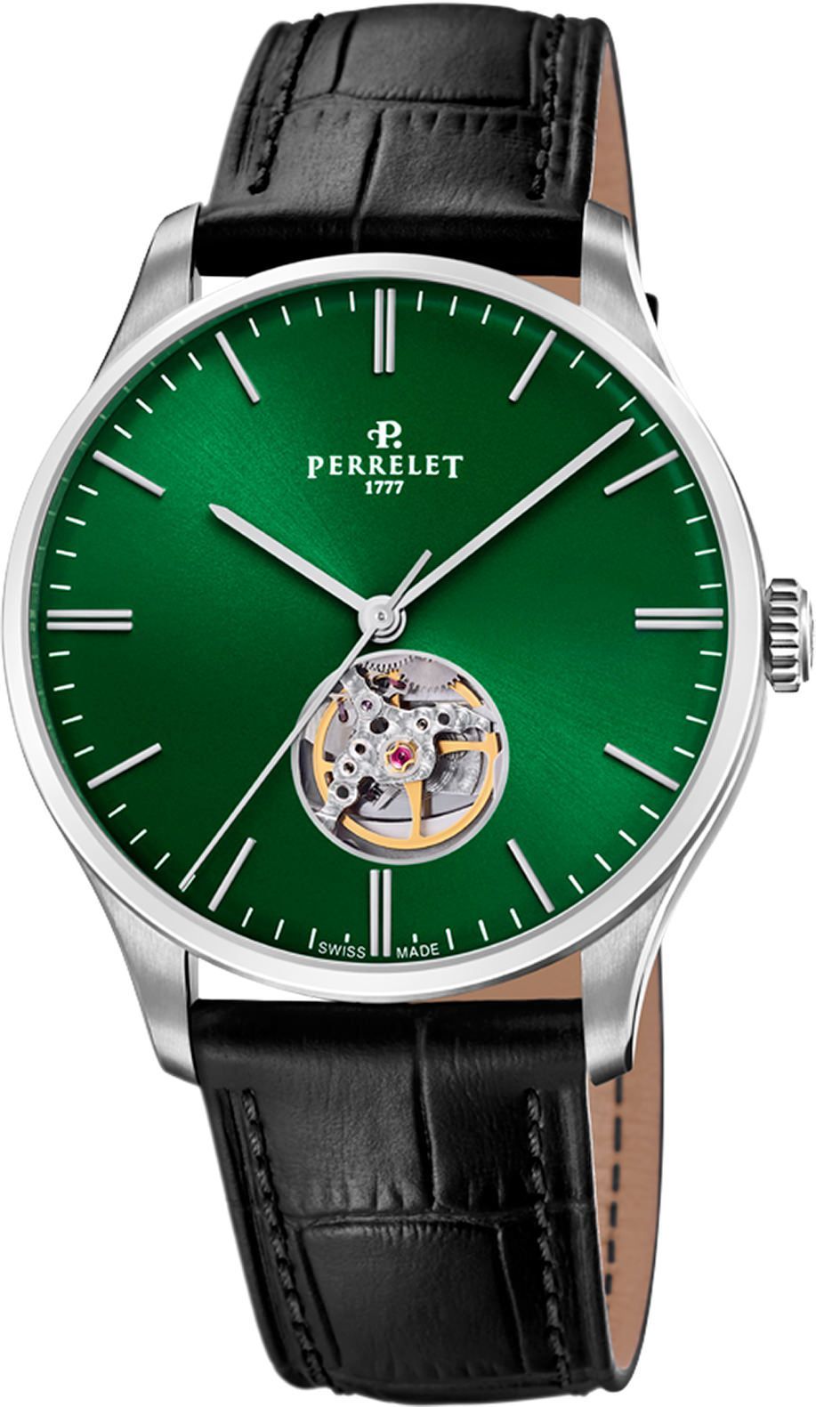 Perrelet Classics Weekend Green Dial 39 mm Automatic Watch For Men - 1