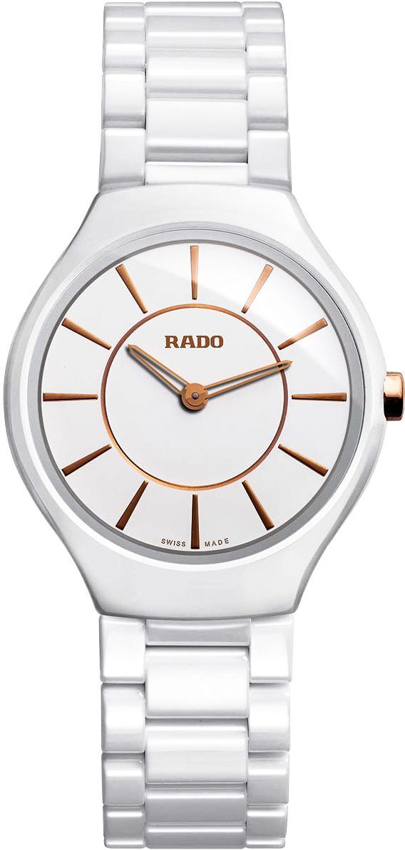 Rado True Round  White Dial 30 mm Quartz Watch For Women - 1