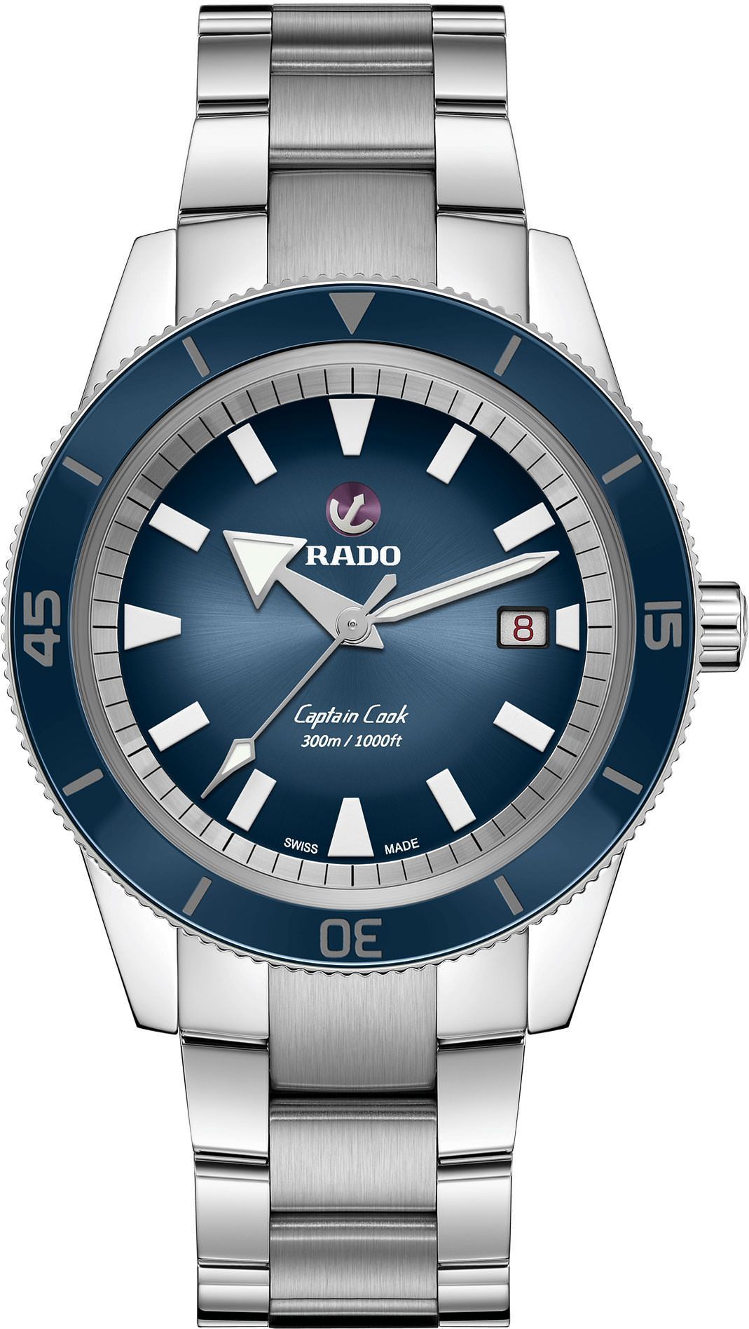 Rado Captain Cook  Blue Dial 42 mm Automatic Watch For Men - 1