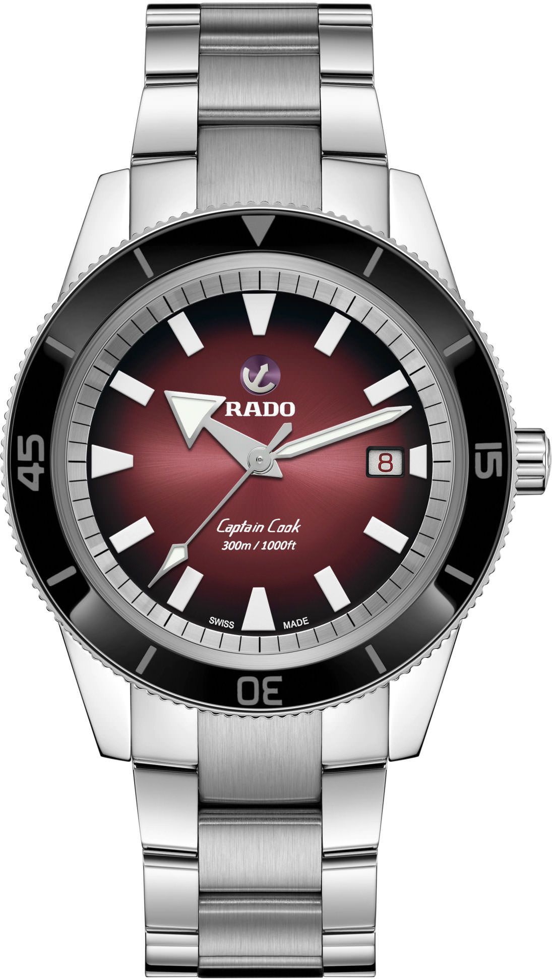 Rado Captain Cook  Red Dial 42 mm Automatic Watch For Men - 1