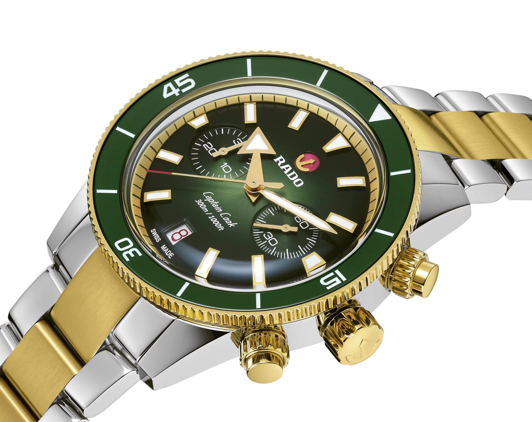 Rado Captain Cook  Green Dial 43 mm Automatic Watch For Men - 4