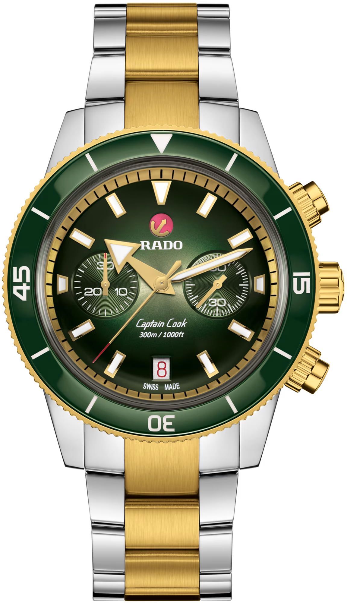 Rado Captain Cook  Green Dial 43 mm Automatic Watch For Men - 1