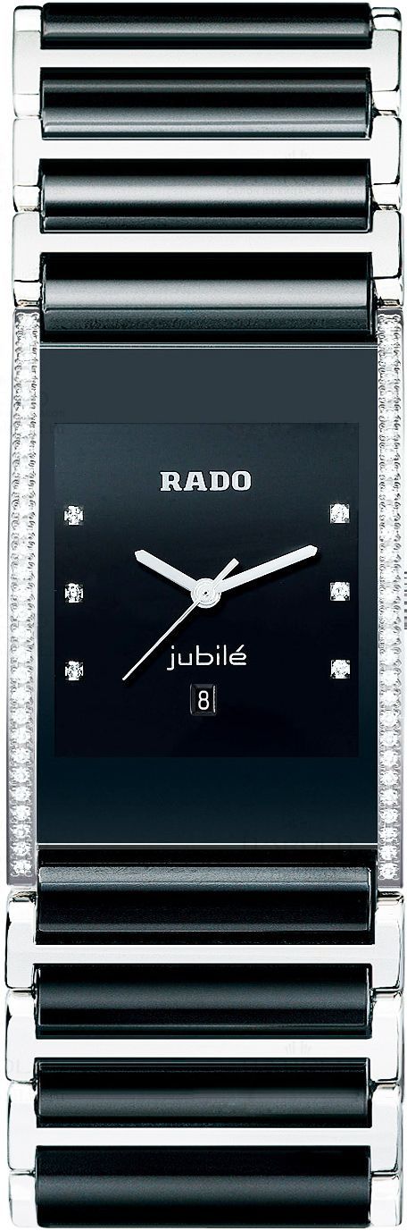 Rado Integral  Black Dial 27 mm Quartz Watch For Men - 1