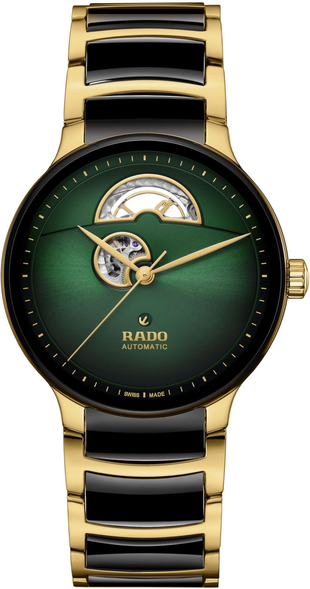 Rado Centrix  Green Dial 39.5 mm Automatic Watch For Unisex - 1