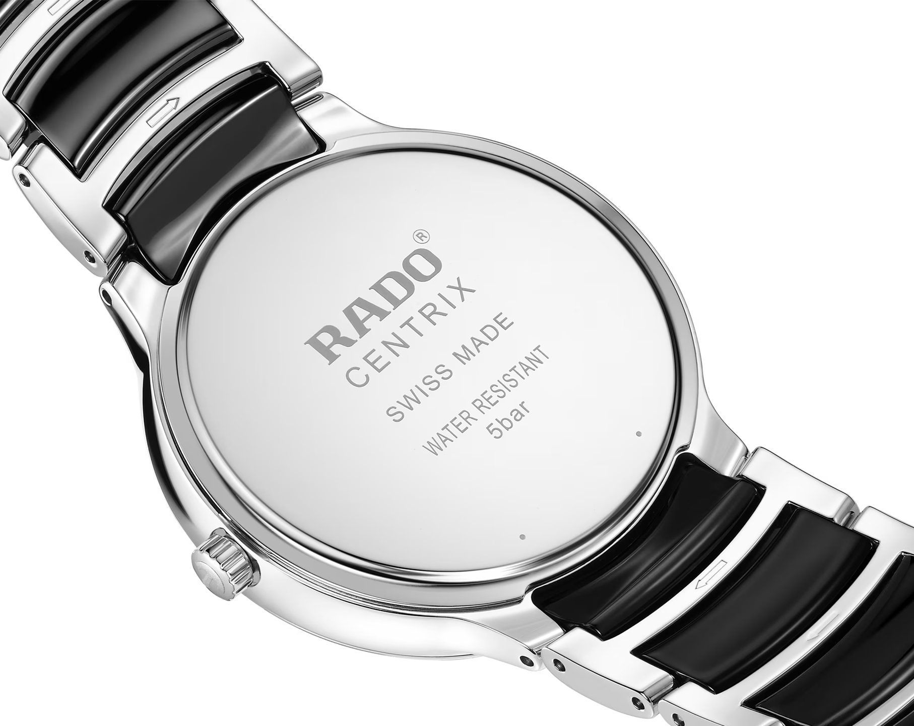 Rado Centrix  Black Dial 39.5 mm Quartz Watch For Unisex - 4