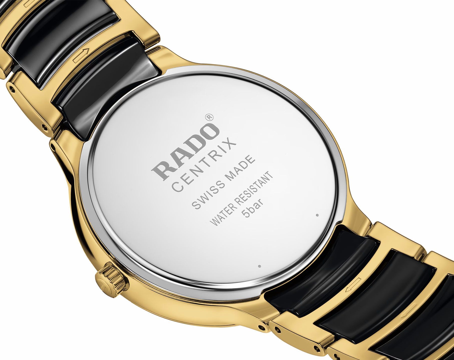 Rado Centrix  Black Dial 39.5 mm Quartz Watch For Unisex - 4