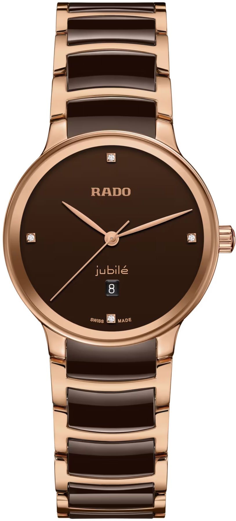 Rado Centrix  Brown Dial 30.5 mm Quartz Watch For Women - 1