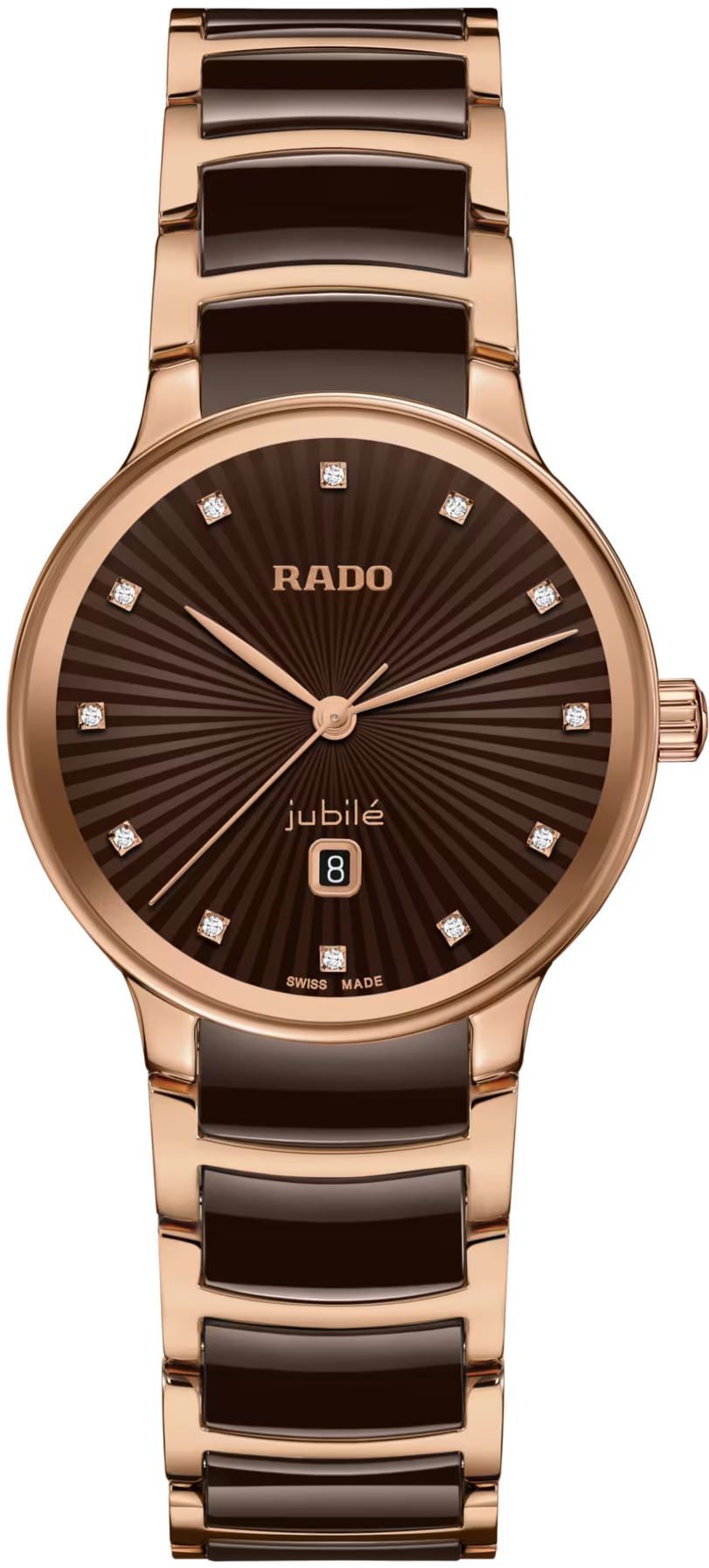 Rado Centrix  Brown Dial 30.5 mm Quartz Watch For Women - 1