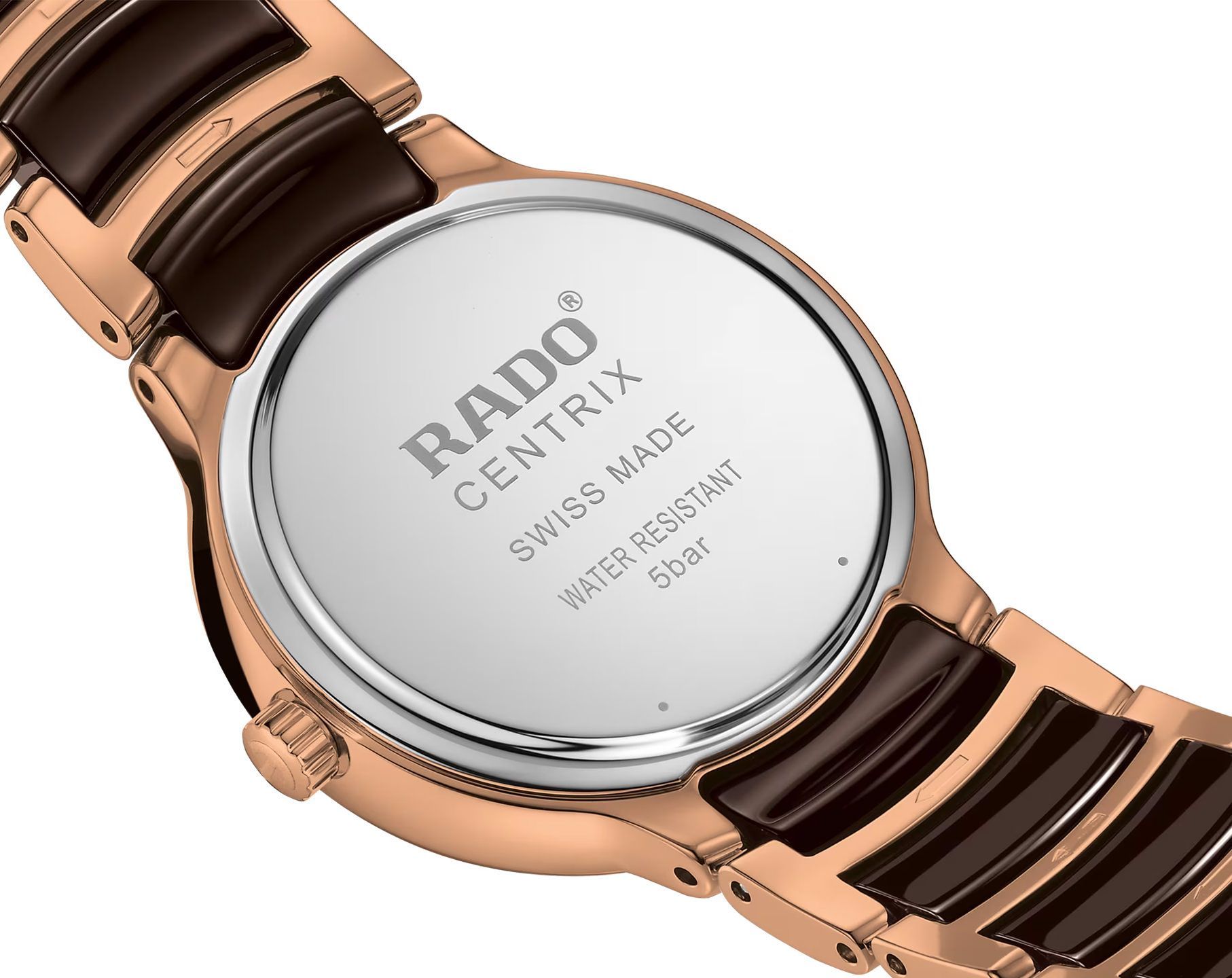 Rado Centrix  Brown Dial 30.5 mm Quartz Watch For Women - 4