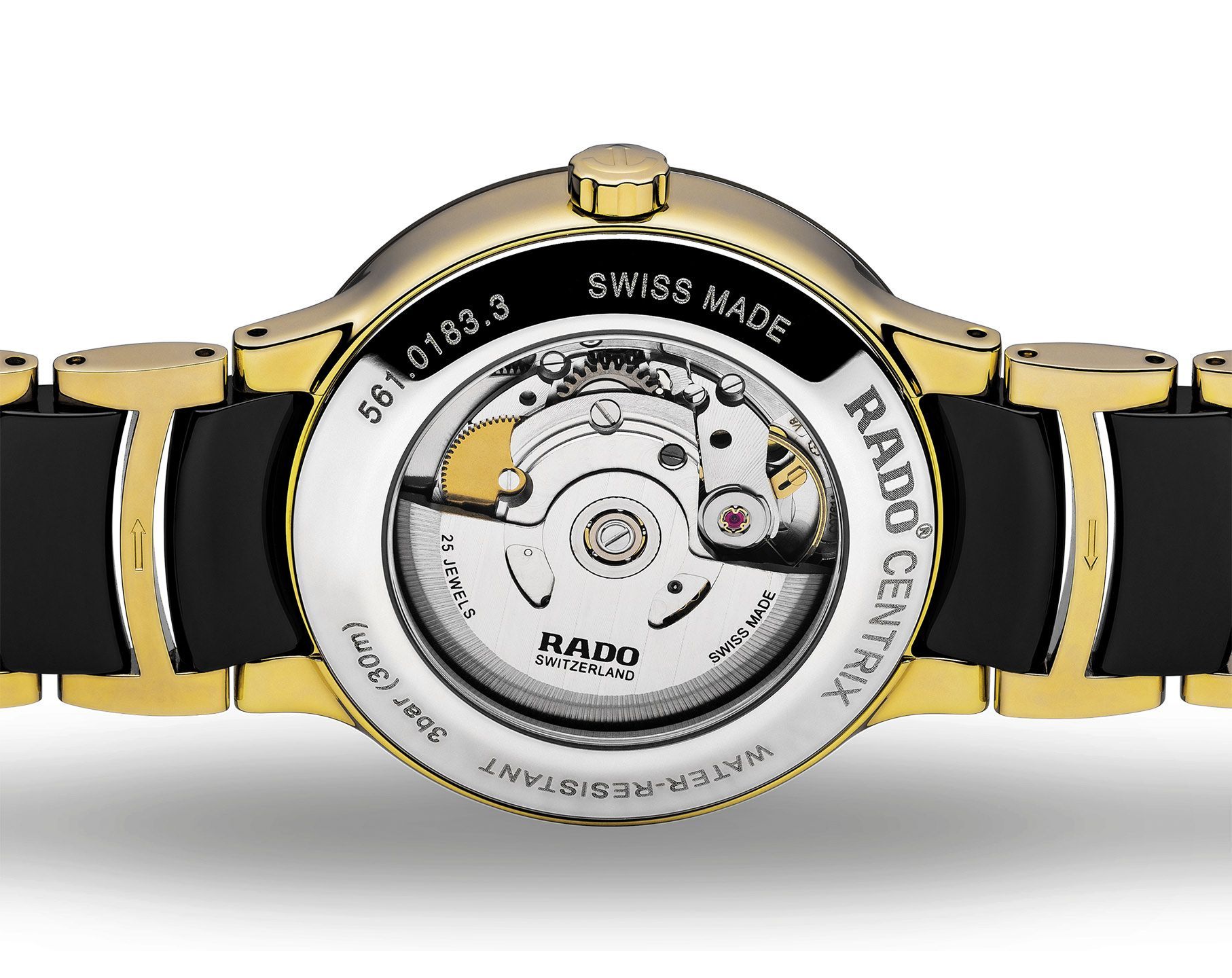 Rado Centrix  Black Dial 38 mm Automatic Watch For Men - 3