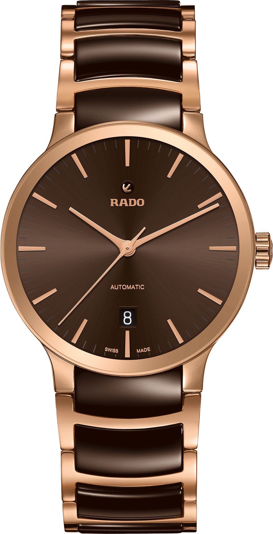 Rado Centrix  Brown Dial 38 mm Automatic Watch For Men - 1