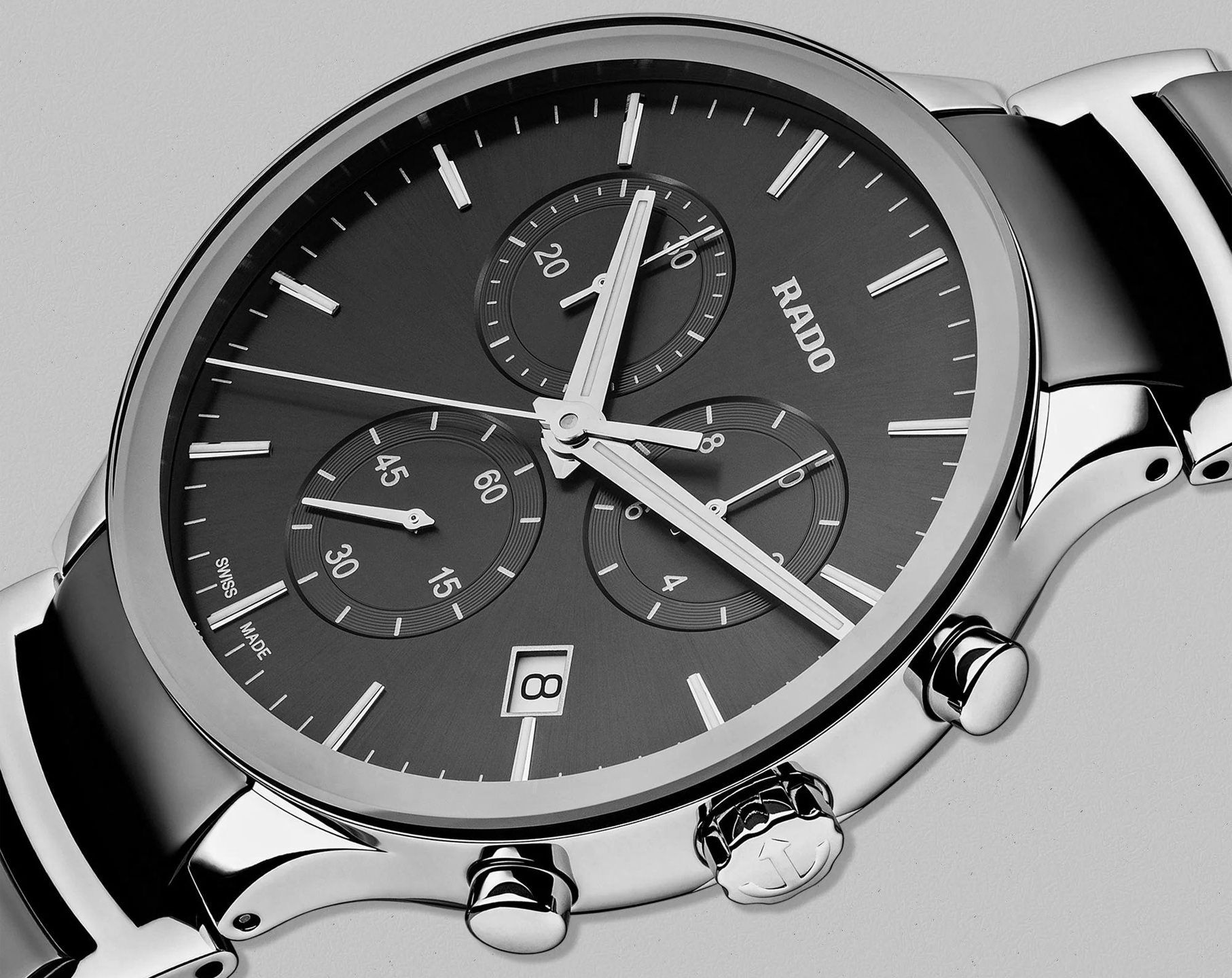 Rado Centrix  Grey Dial 40 mm Quartz Watch For Men - 2