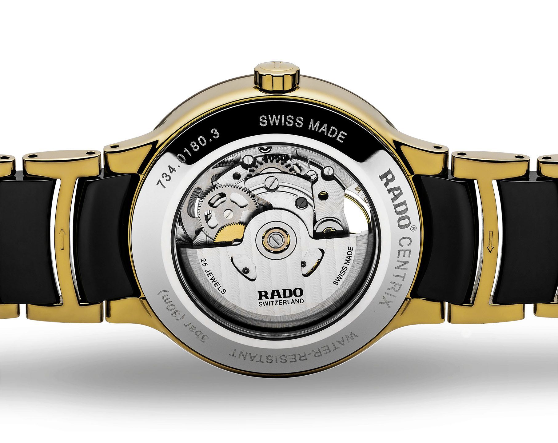 Rado Centrix  Black Dial 38 mm Automatic Watch For Men - 5