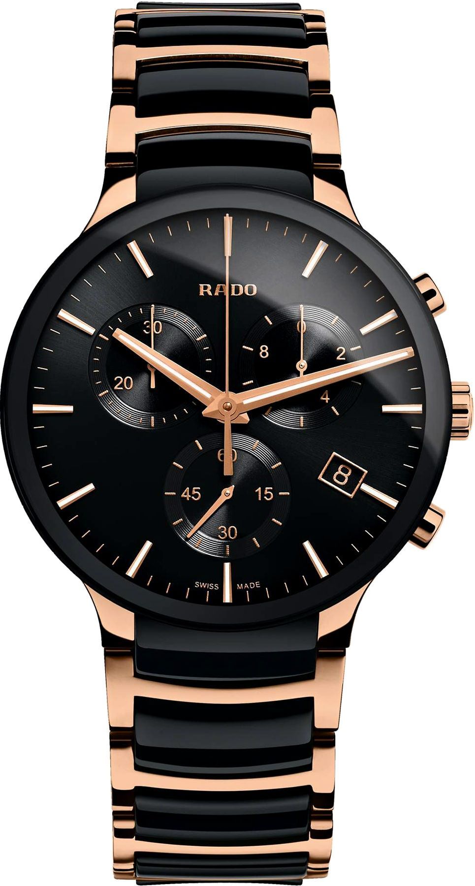 Rado Centrix  Black Dial 40 mm Quartz Watch For Men - 1