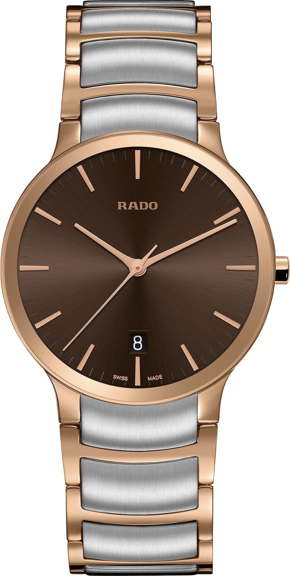 Rado Centrix  Brown Dial 38 mm Quartz Watch For Unisex - 1