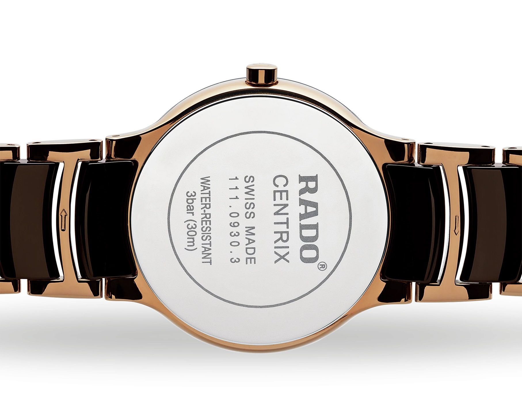 Rado Centrix  Brown Dial 28 mm Quartz Watch For Women - 3