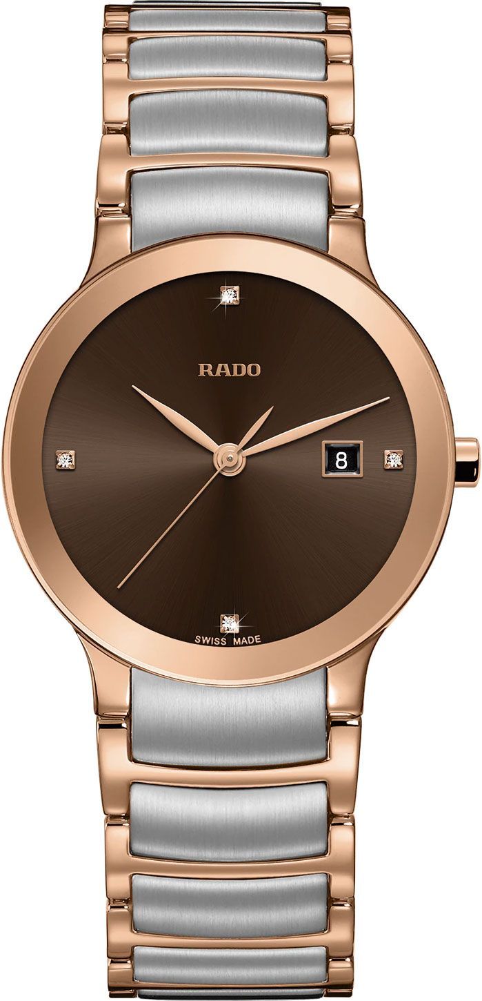 Rado Centrix  Brown Dial 28 mm Quartz Watch For Women - 1