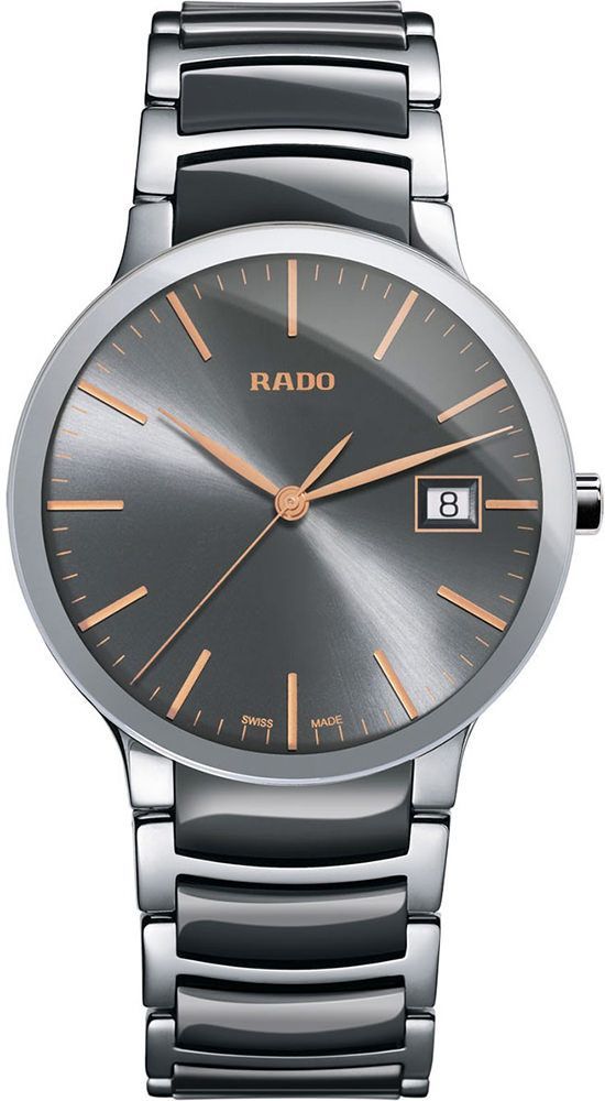 Rado Centrix  Grey Dial 38 mm Quartz Watch For Men - 1