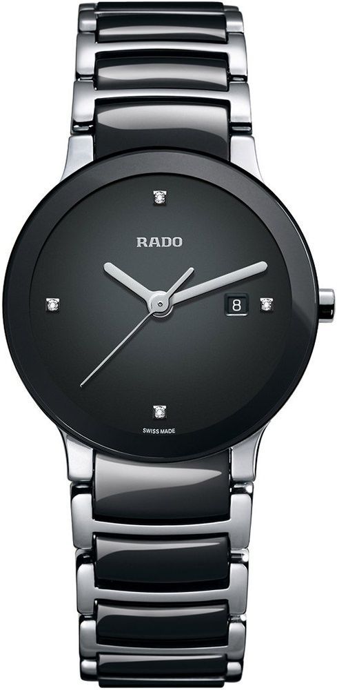Rado Centrix  Black Dial 28 mm Quartz Watch For Women - 1
