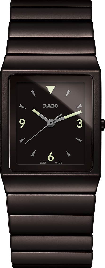Rado Ceramica  Brown Dial 30 mm Quartz Watch For Men - 1