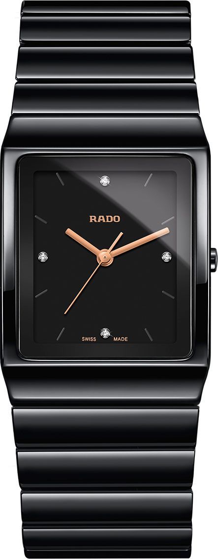 Rado Ceramica  Black Dial 30 mm Quartz Watch For Unisex - 1
