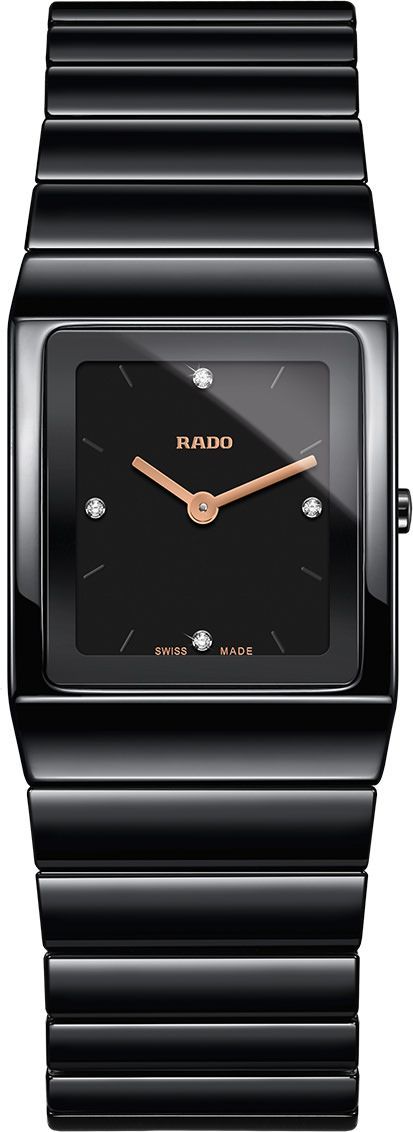 Rado Ceramica  Black Dial 22.9 mm Quartz Watch For Women - 1