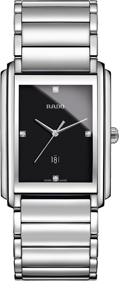 Rado Integral  Black Dial 31.1 mm Quartz Watch For Men - 1