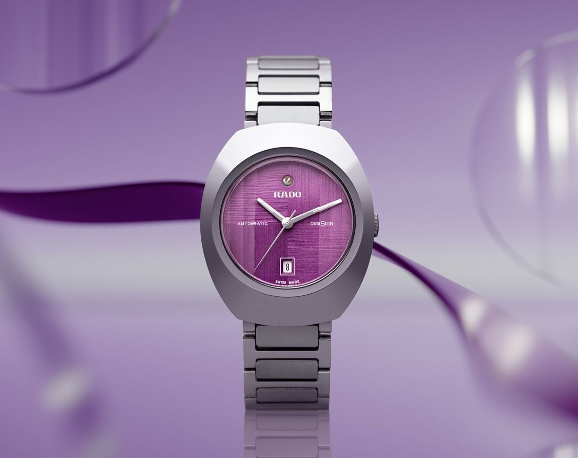 Rado DiaStar Original  Purple Dial 30 mm Automatic Watch For Women - 2