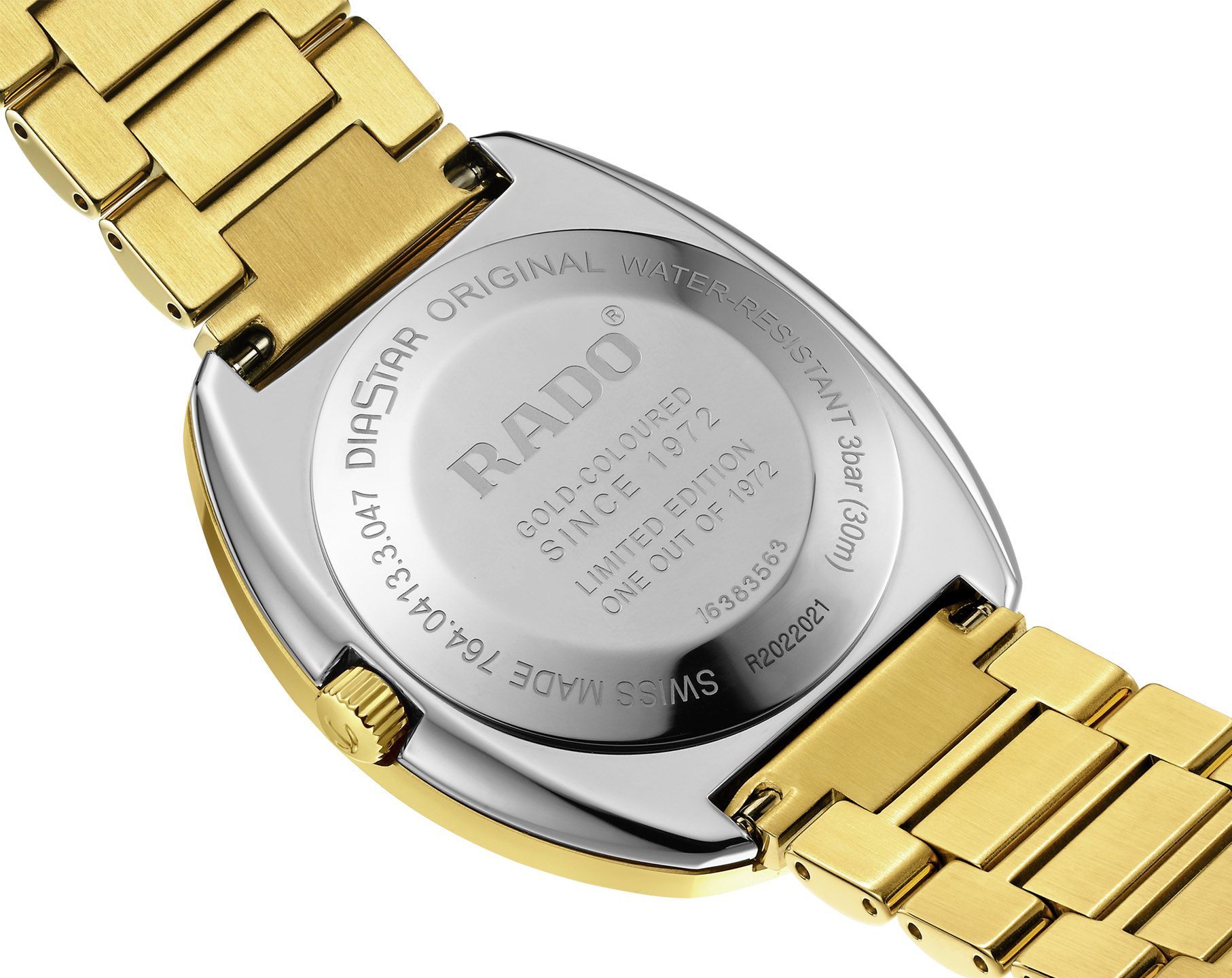 Rado DiaStar Original  Yellow Gold & Black Dial 35 mm Automatic Watch For Men - 4