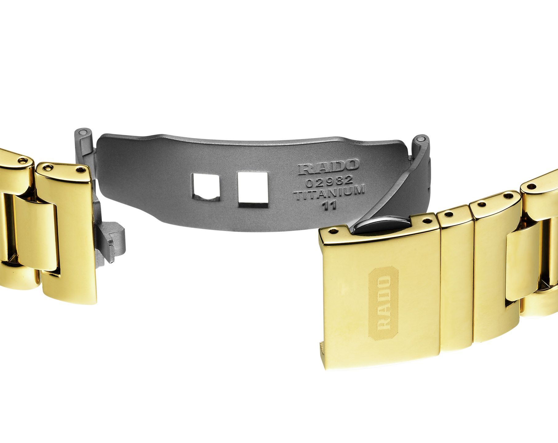 Rado DiaStar Original  Yellow Gold & Black Dial 35 mm Automatic Watch For Men - 5