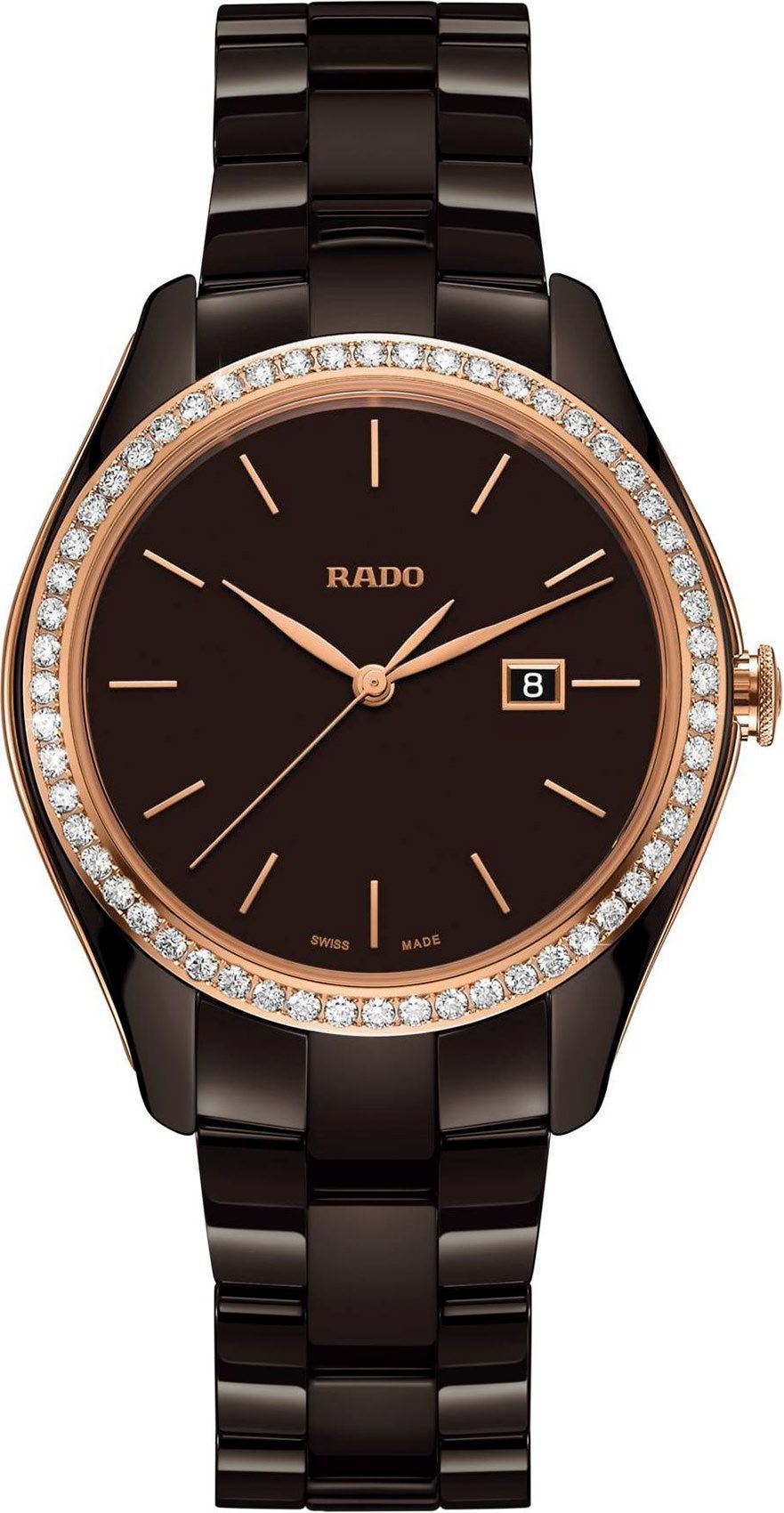 Rado HyperChrome  Brown Dial 36 mm Quartz Watch For Women - 1