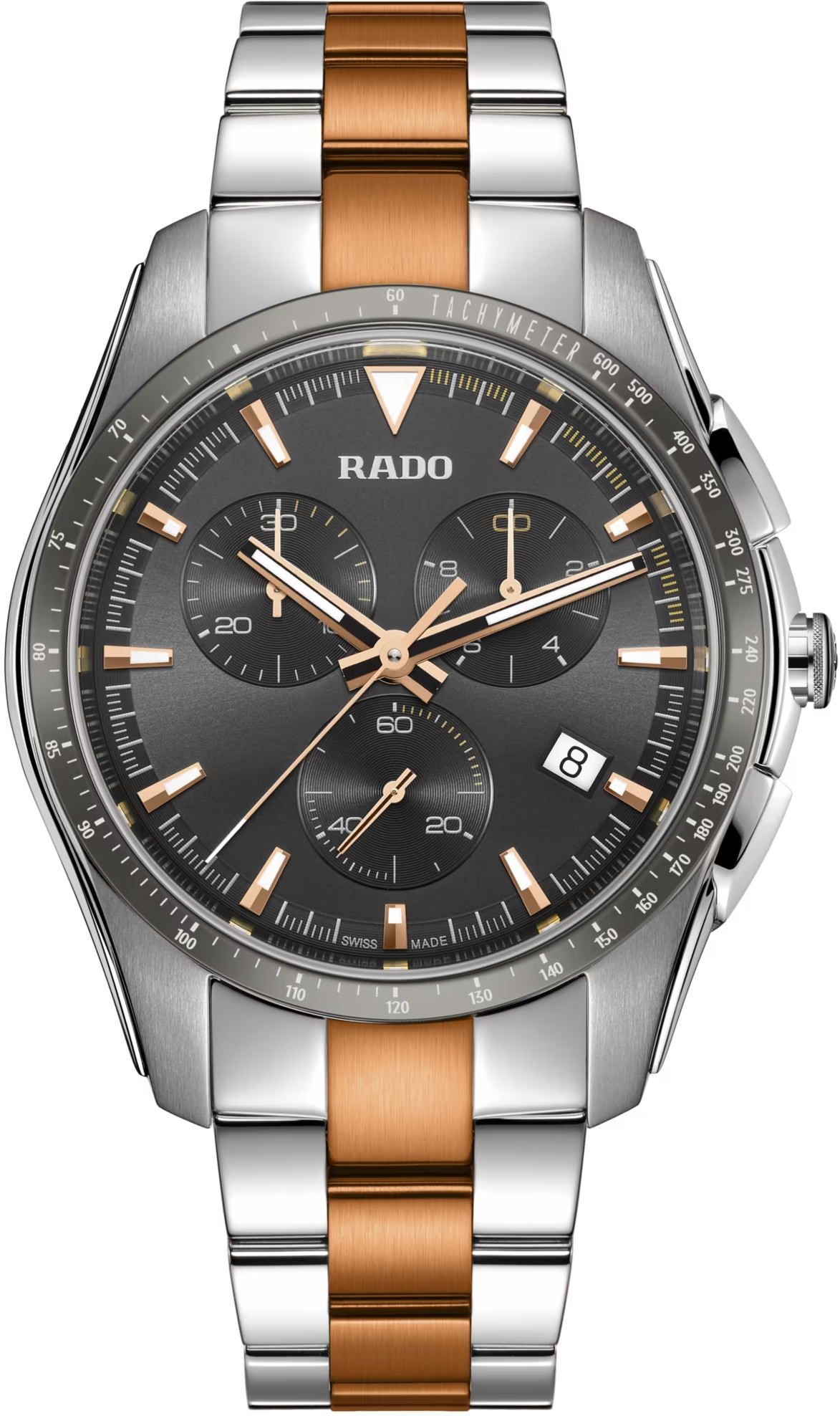Rado HyperChrome  Grey Dial 44.9 mm Quartz Watch For Men - 1