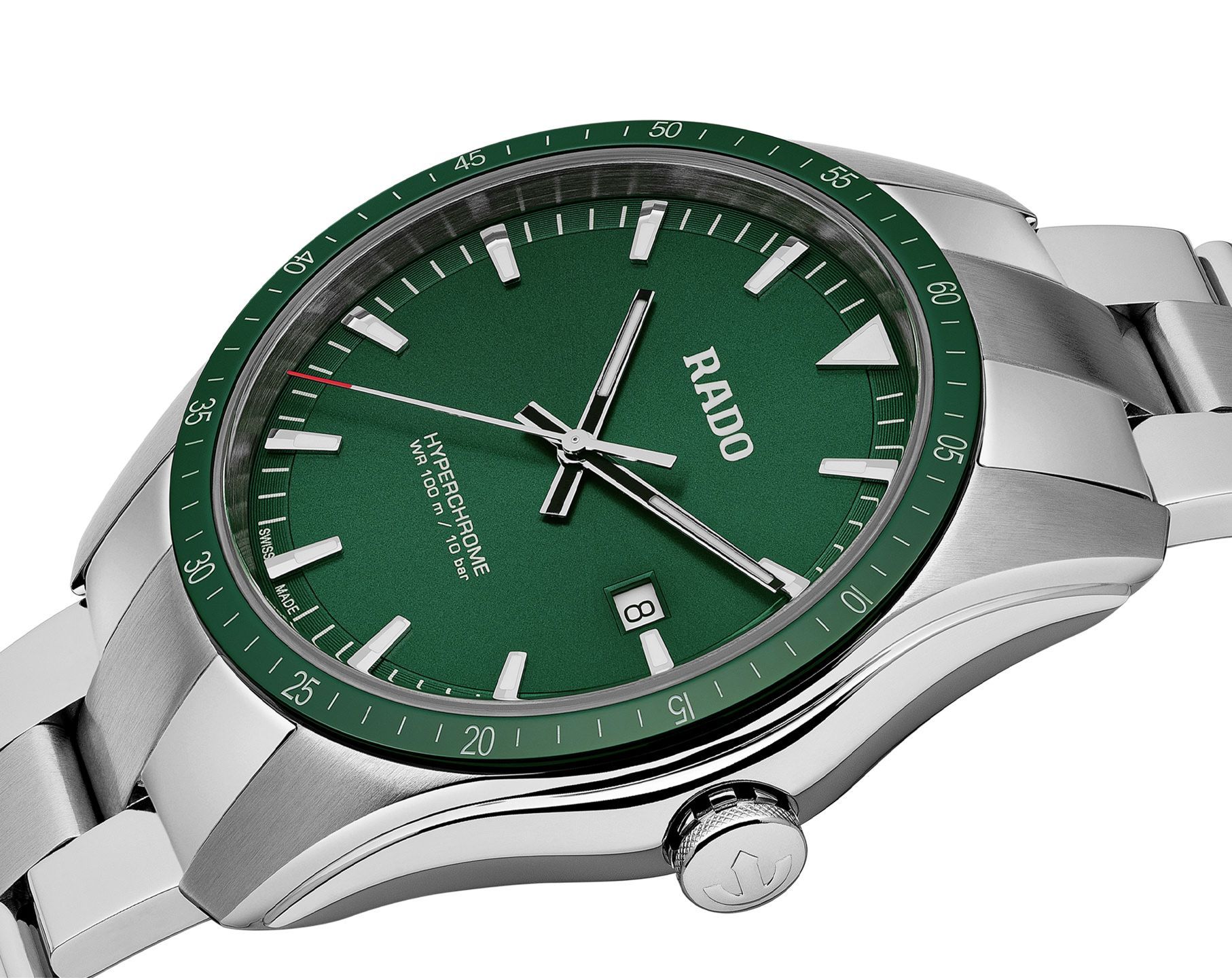 Rado HyperChrome  Green Dial 44.9 mm Quartz Watch For Men - 4