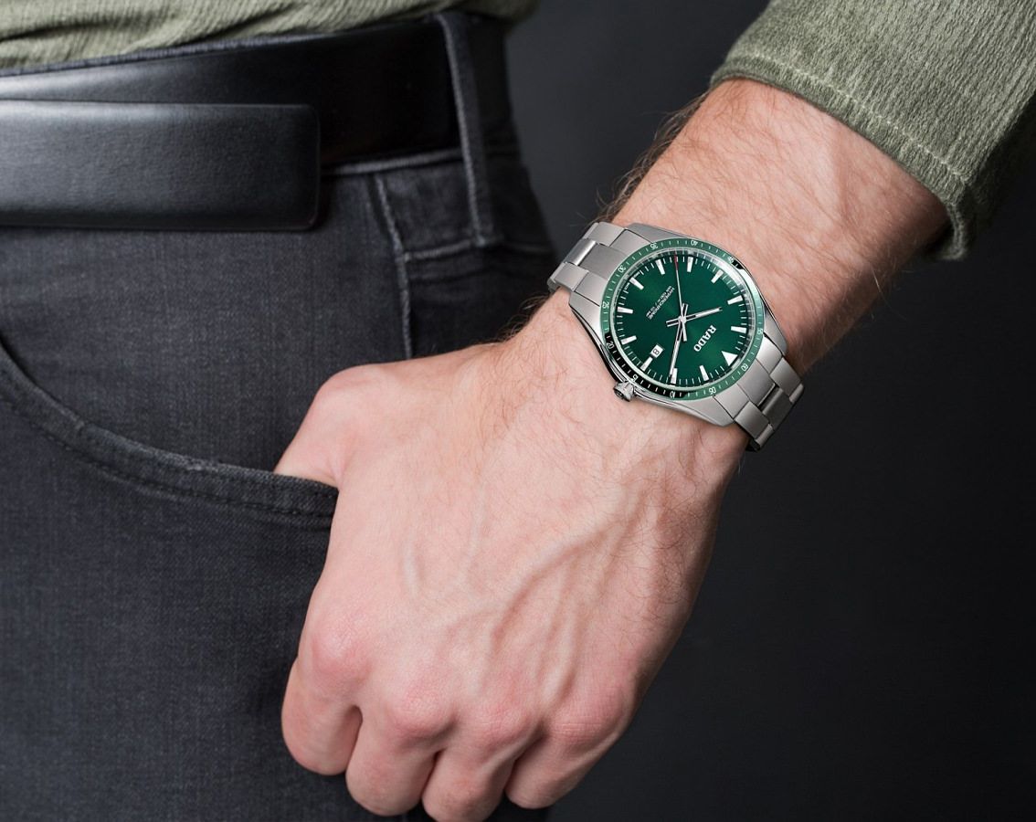 Rado  44.9 mm Watch in Green Dial For Men - 3