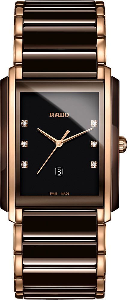 Rado Integral  Black Dial 31 mm Quartz Watch For Men - 1