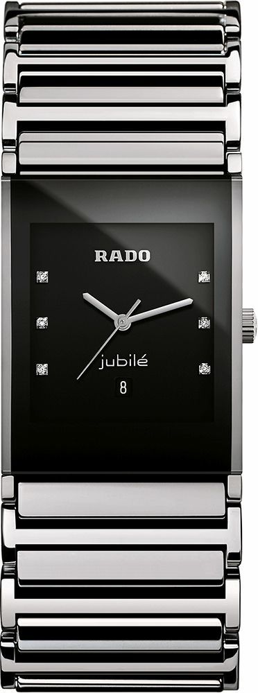 Rado Integral  Black Dial 27 mm Quartz Watch For Men - 1