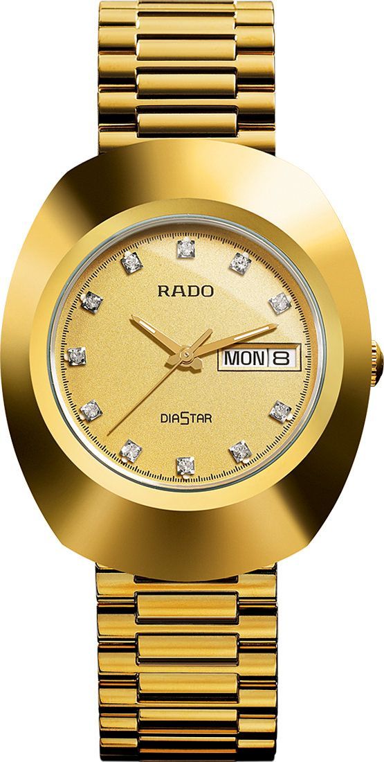 Rado DiaStar Original  Champagne Dial 35.1 mm Quartz Watch For Men - 1