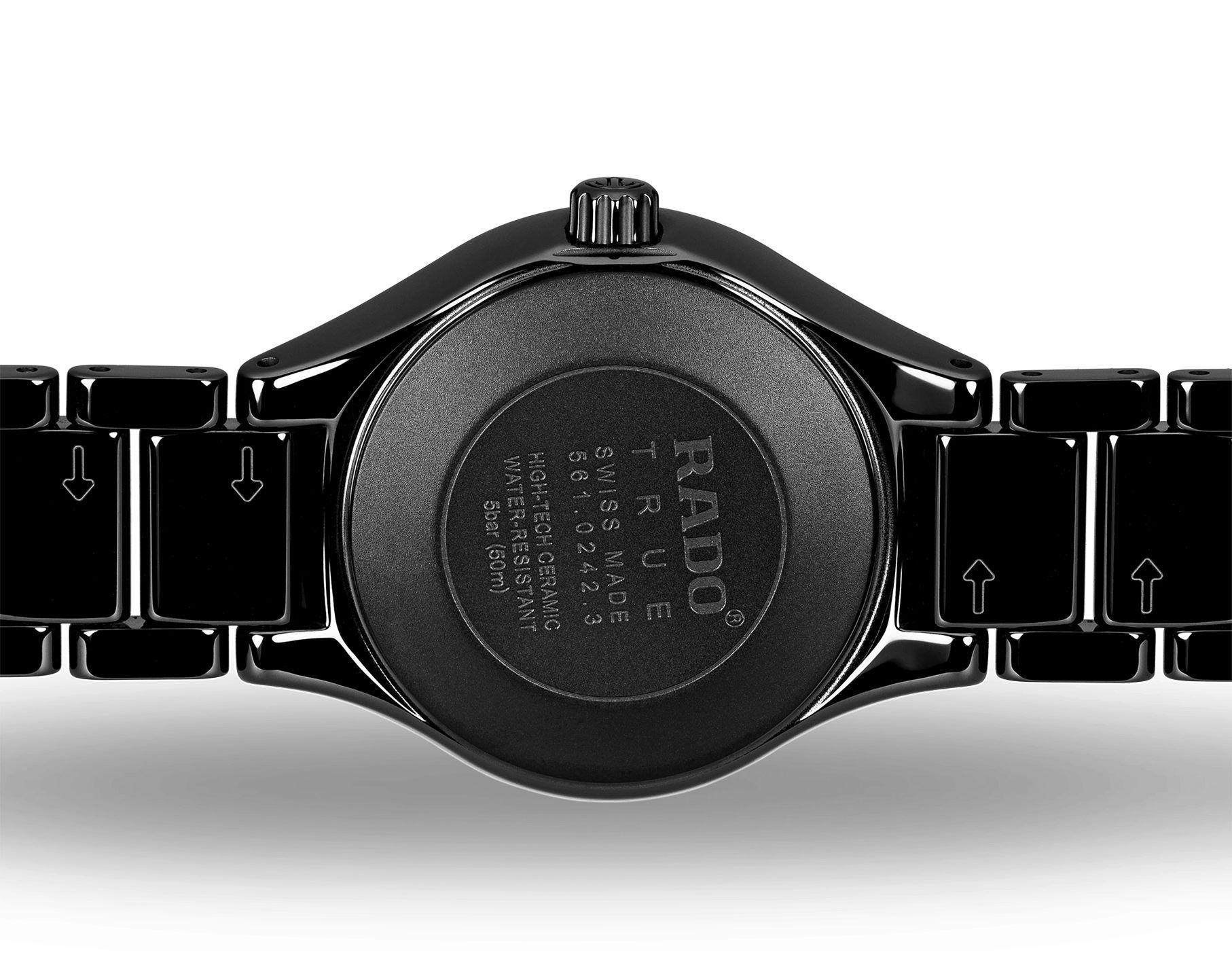 Rado True Round  Black Dial 30 mm Quartz Watch For Women - 3