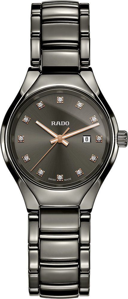 Rado True Round  Grey Dial 30 mm Quartz Watch For Women - 1