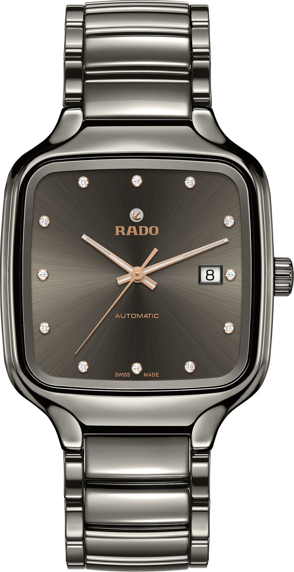 Rado True Square  Grey Dial 38 mm Automatic Watch For Men - 1