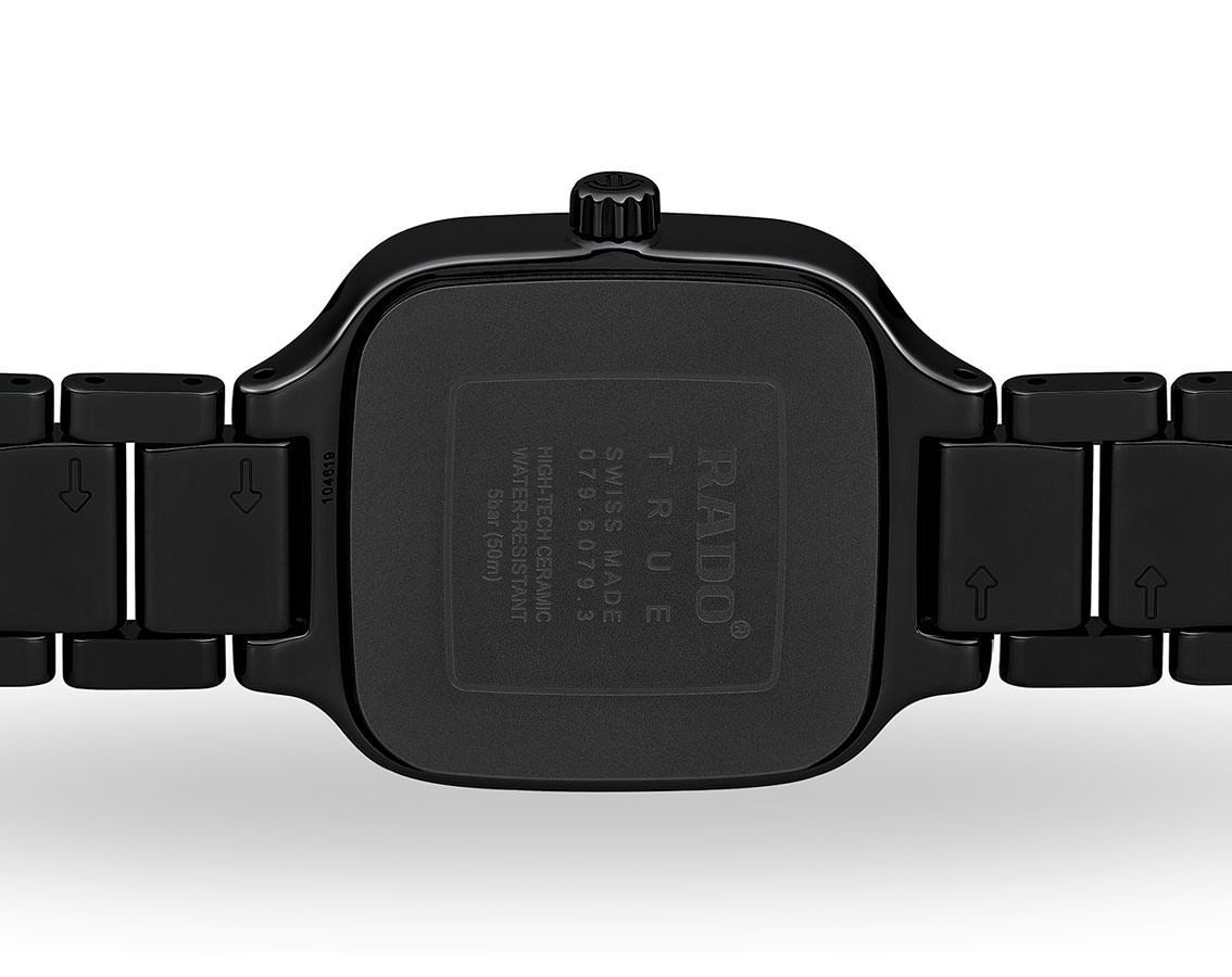 Rado True Square  Black Dial 29 mm Quartz Watch For Women - 3