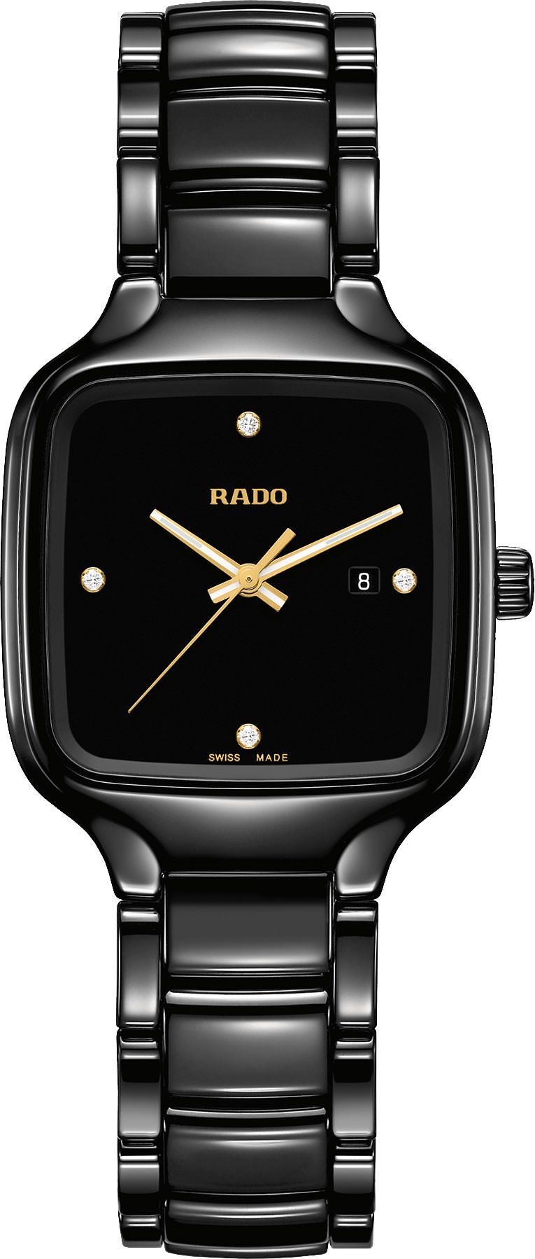 Rado True Square  Black Dial 29 mm Quartz Watch For Women - 1