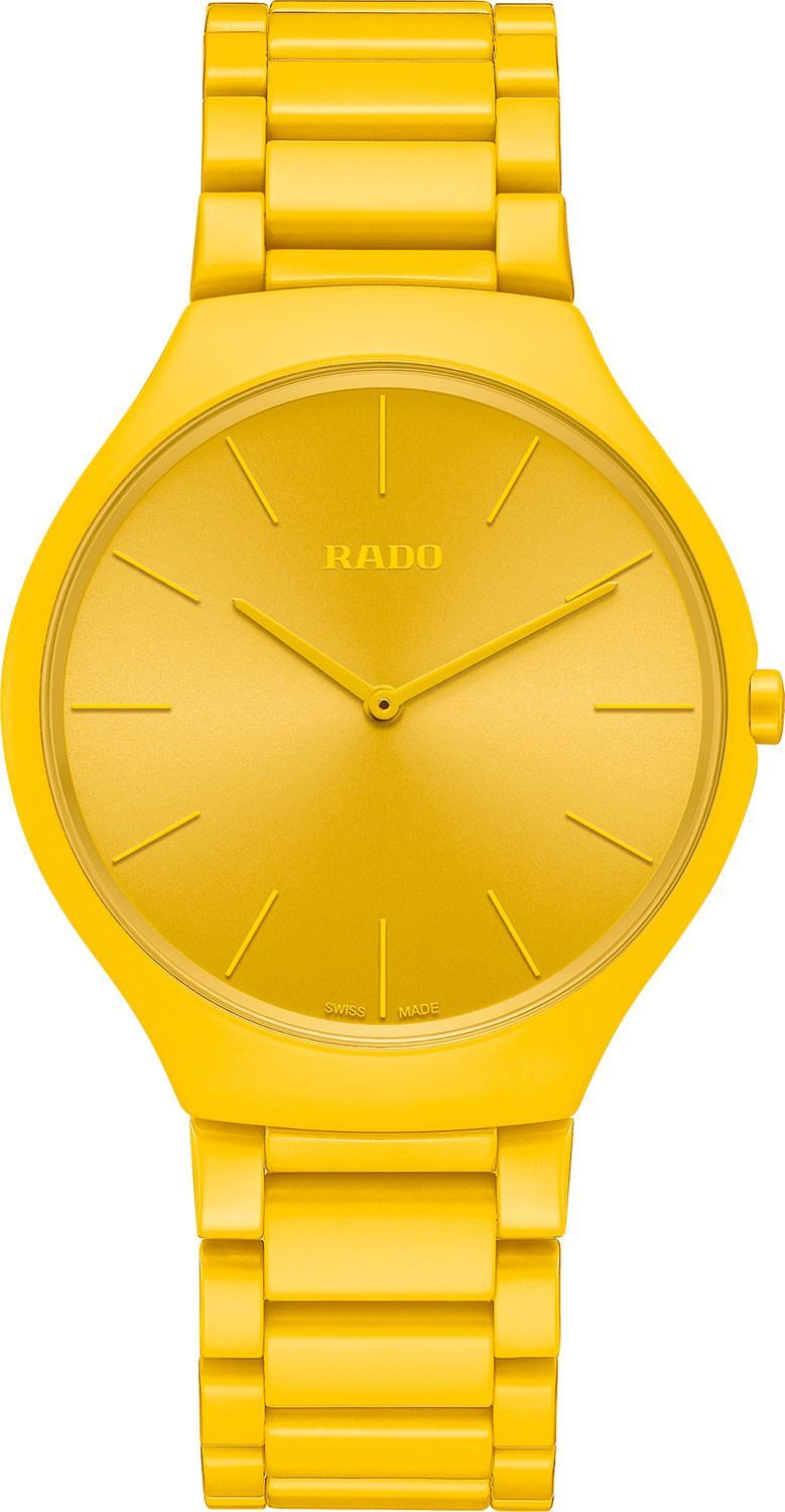 Rado True Round  Yellow Dial 39 mm Quartz Watch For Unisex - 1