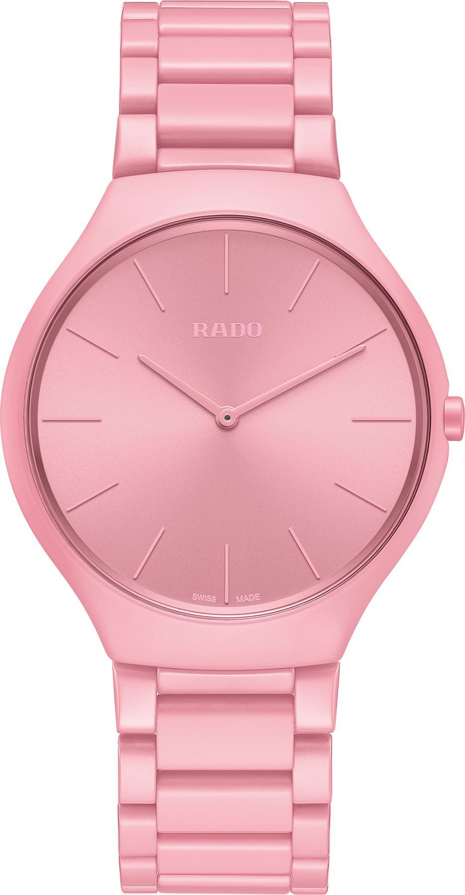 Rado True Round  Pink Dial 39 mm Quartz Watch For Unisex - 1